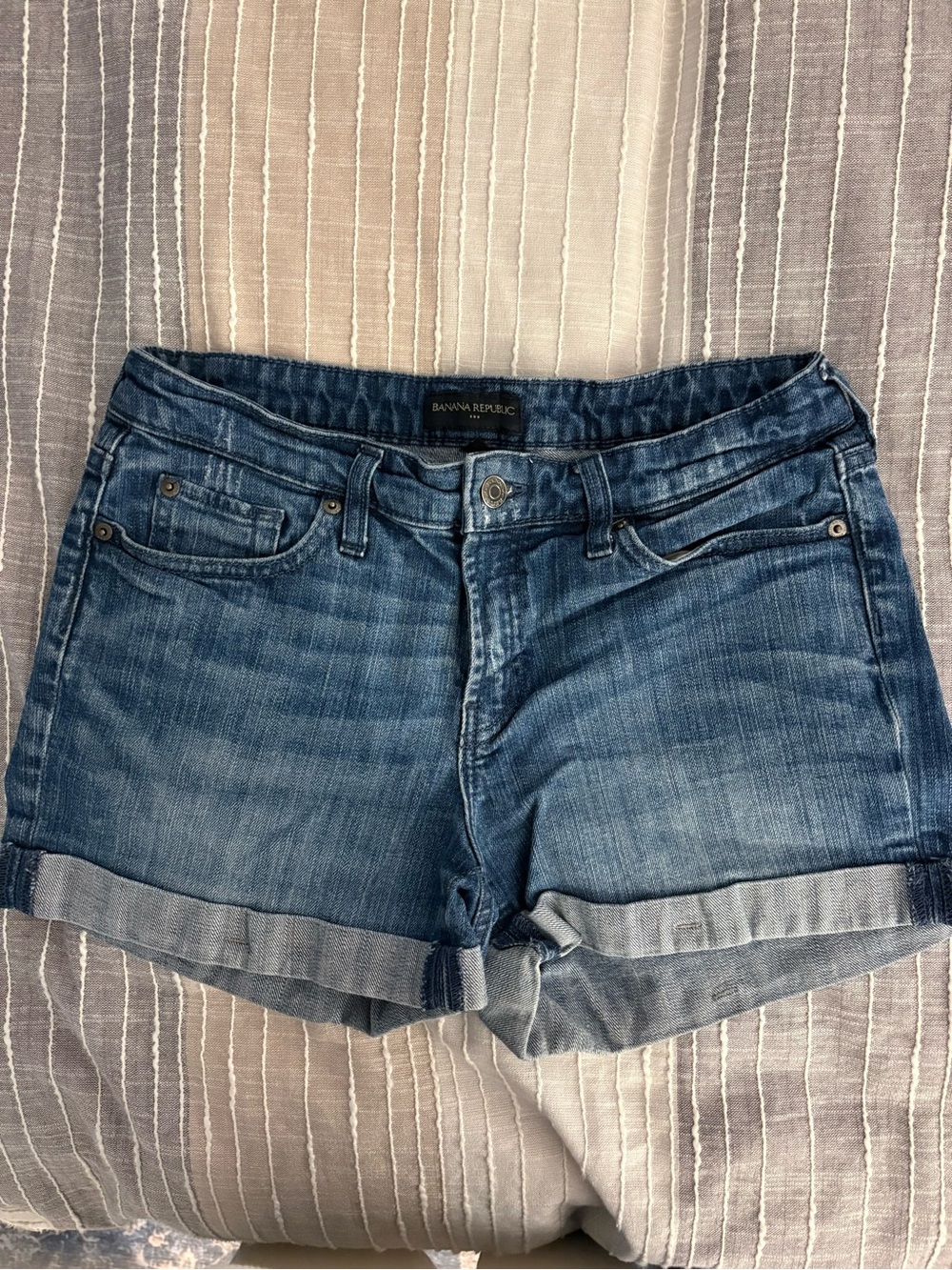 Banana Republic Medium Blue Denim Cuffed Women's Shorts